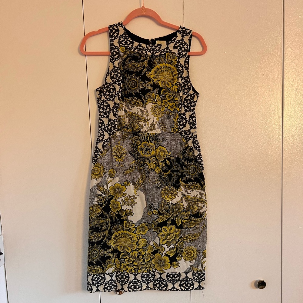 Anthropologie floral shift dress